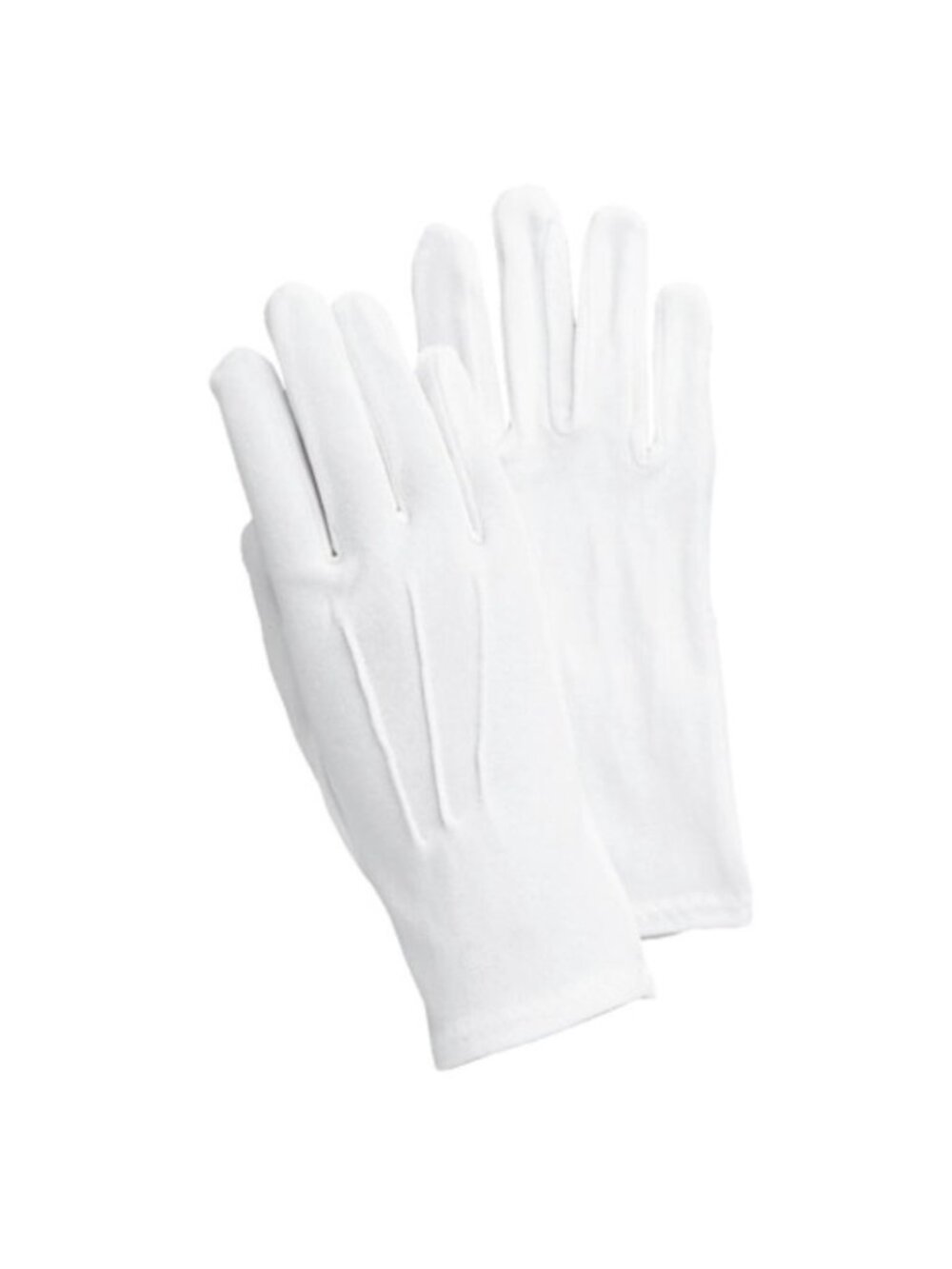 Men's White Nylon Gloves By Rubies 335W
